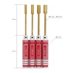 Socket Drivers Bits Kit - Red - 4.0/5.5/7.0/8.0BOX